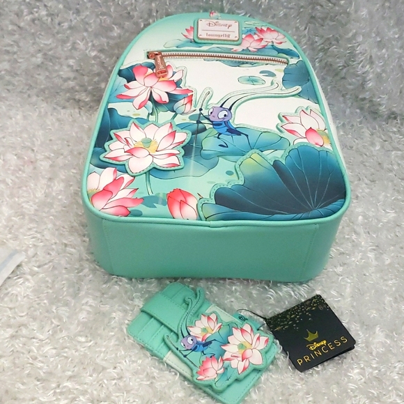 NWT Loungefly Mulan mini backpack and cardholder set - Picture 14 of 16